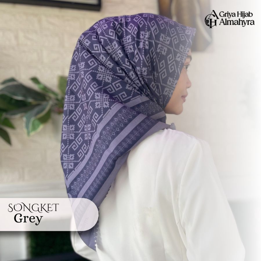 Tryspan Premium Songket - grey