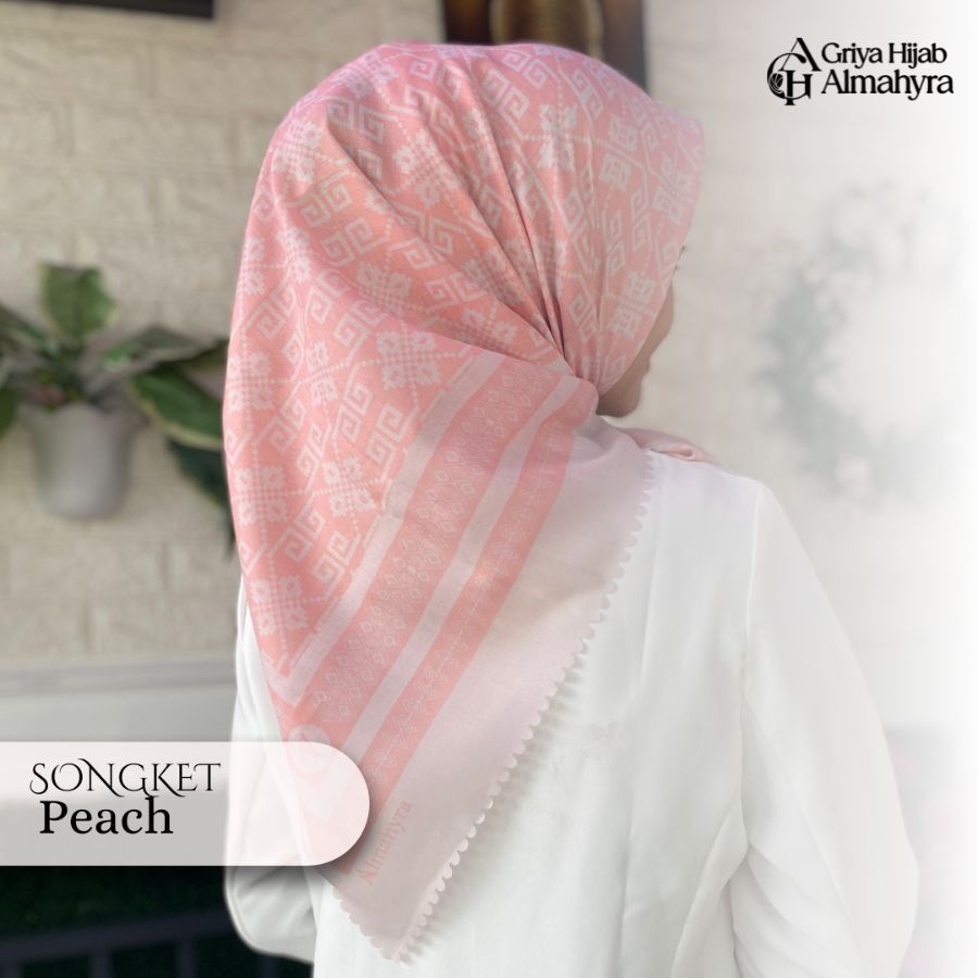 Tryspan Premium Songket - Peach