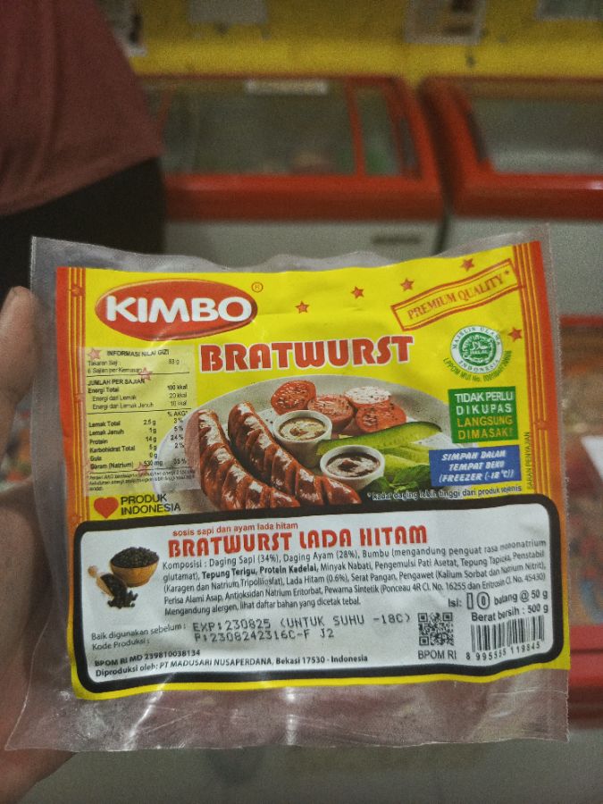 Kimbo Mini Bratwurst Lada Hitam 500gr