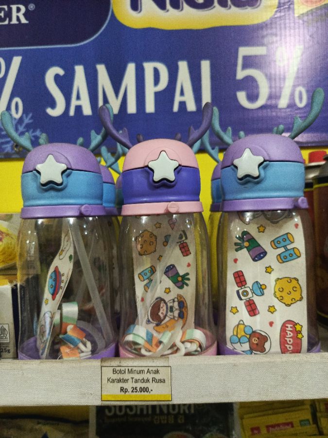 Botol Minum Anak Karakter Tanduk Rusa 550ml