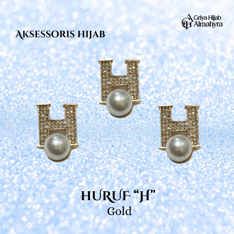 Bros Hijab Huruf H - Gold
