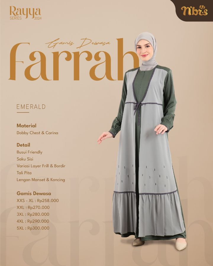Nibras Rayya Series 2024 Farrah Gamis Emerald XXL