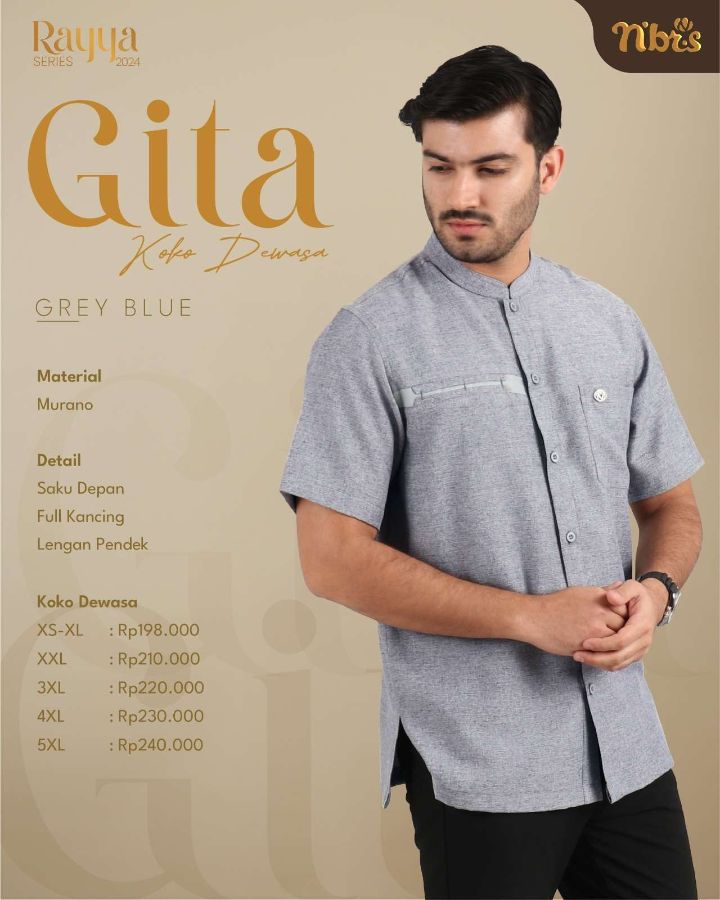 Nibras Rayya Series 2024  Gita Koko Gray Blue M