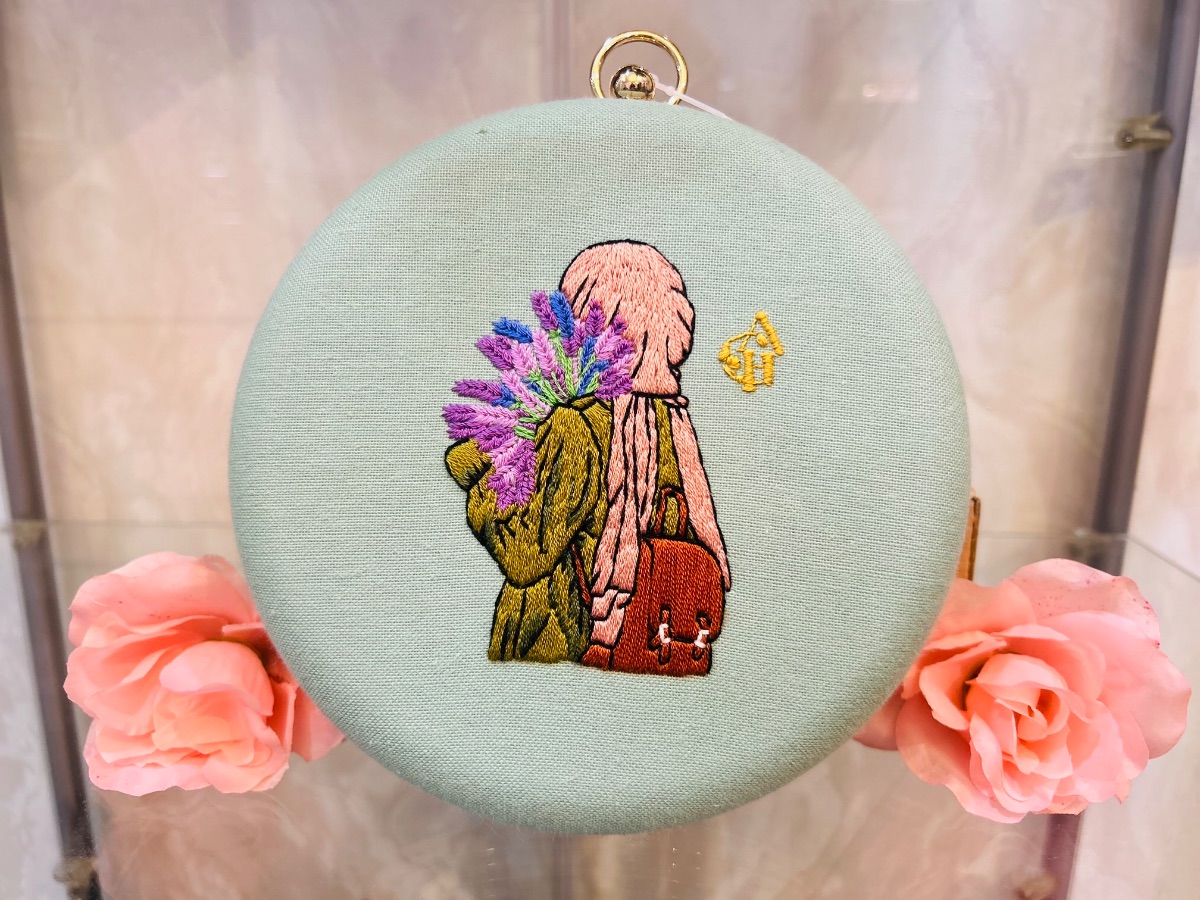 Tas Clucth Girly - Sage