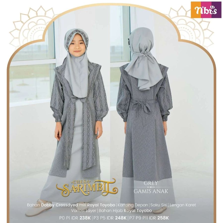 CHESA GAMIS ANAK GREY
