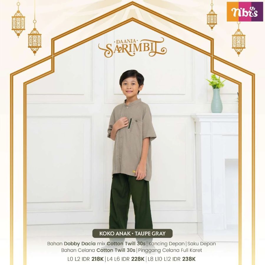 DAANIA KOKO ANAK TAUPE GRAY