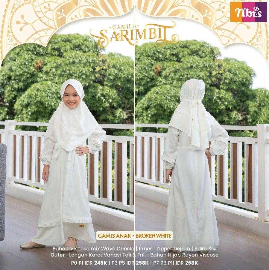 GAMILA GAMIS ANAK BROKEN WHITE P9 P11