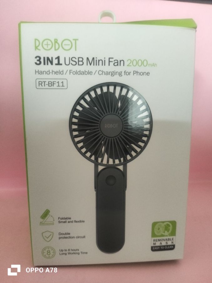 MINI FAN ROBOT 3 IN 1 hitam 