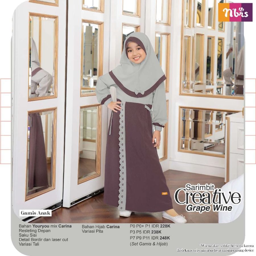 CREATIVE GAMIS ANAK GRAPE WINE P9 P11