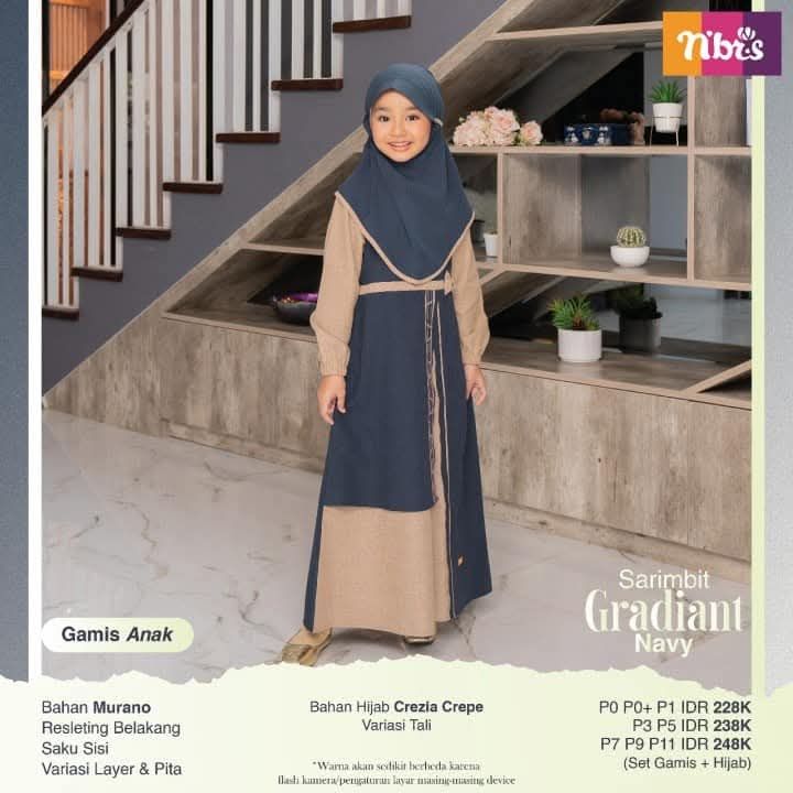 GRADIANT GAMIS ANAK NAVY P5