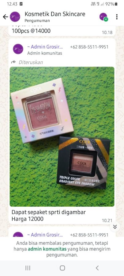 Eyeshadow bundling
