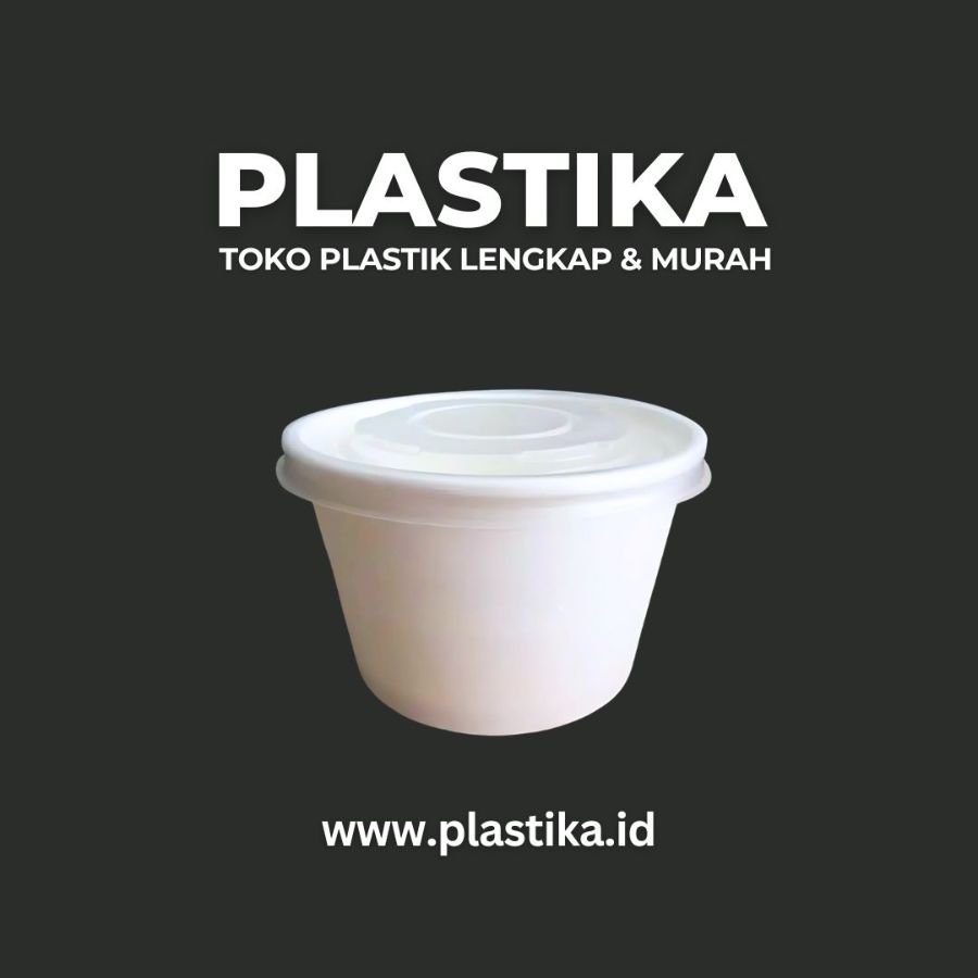 Paper Bowl Putih 800 Ml Nesto @25 (Tanpa Tutup)