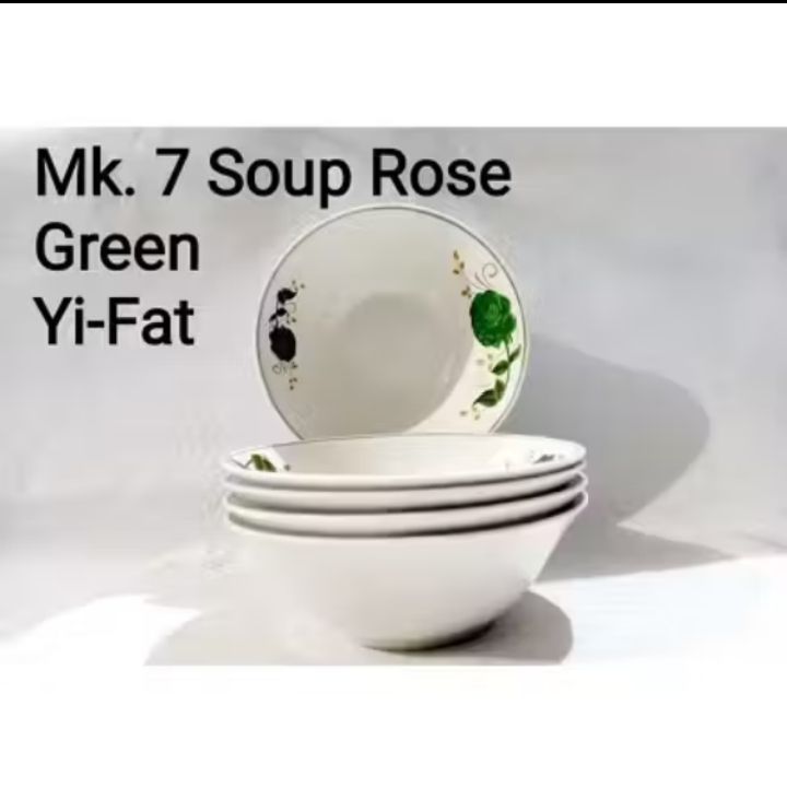MANGKOK 7 ROSE HIJAU