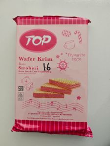 Top Wafer Krim Stroberi 