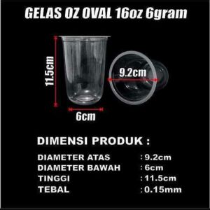 Cup Oval 16 Oz Trifinity