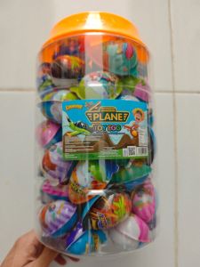 Lianggul Plane Toy Egg 1 Toples Isi 60