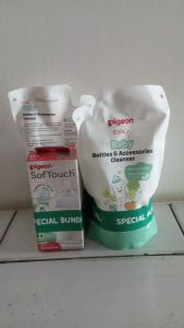 0745 Pigeon Botol PP Wide Neck 160ml (Free LQ Cleanser 450ml)