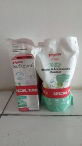 0746 Pigeon Botol PP Wide Neck 240ml (Free LQ Cleanser 450ml)