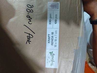 Kotak Nasi 18x18x7 Trifinity Isi 100 Pcs