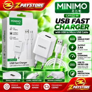 CHARGER MINIMO CFF02 CHARGER+USB SINGLE PORT USB 2.4A WITH TYPE MICRO