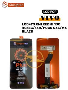 LCD+TS XMI REDMI 13C 4G/5G/13R/POCO C65/M6 BLACK *(Model Tipe Shine Star)*