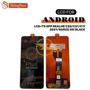 LCD+TS OPP REALME C20/C21/C11 2021/NARZO 50i BLACK *(Model Tipe Shine Star)*