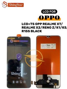 LCD+TS OPP REALME XT/REALME X2/RENO Z/K1/K5/R15S BLACK *(Model Tipe Shine Star)*