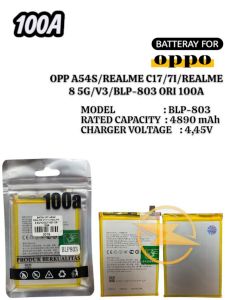BATRE OPP A54S/REALME C17/7I/REALME 8 5G/V3/BLP-803 ORI 100A