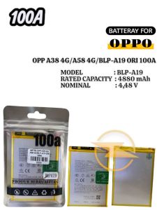 BATRE OPP A38 4G/A58 4G/BLP-A19/A18 ORI 100A