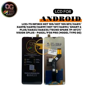 LCD+TS INFINIX HOT 10S/HOT 10S NFC/X689/X689B/X689D/X689F/HOT 10T/X689C/ SMART 6 PLUS/X6823/X6823C/TECNO SPARK 7P-KFJ7/VISION 3PLUS - P682L/P38 PRO (MODEL TYPE OG) *PAS*