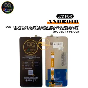 LCD+TS OPP A5 2020/A11X/A9 2020/A31 2019/2020/REALME 5/5i/5S/C3/6i/NARZO 10A/NARZO 20A  (MODEL TYPE OG)