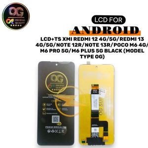 LCD+TS XMI REDMI 12 4G/5G/REDMI 13 4G/5G/NOTE 12R/NOTE 13R/POCO M6 4G/M6 PRO 5G/M6 PLUS 5G BLACK (MODEL TYPE OG)