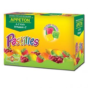 APPETON A-Z KIDS VITAMIN C 30MG (MIX FRUIT) CHEWABLE PASTILLES (20 SACHETS X 5 PIECES)