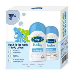 CETAPHIL BABY TRIAL KIT (GENTLE WASH & SHAMPOO 50ML + DAILY LOTION 50ML)