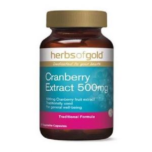 HERBS OF GOLD CRANBERRY EXTRACT 500MG VEGETABLE (90 CAPSULES)