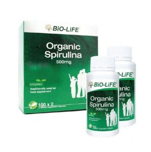 BiO-LiFE ORGANIC SPIRULINA VEGETABLE (100 CAPSULES X 2 Bottles)