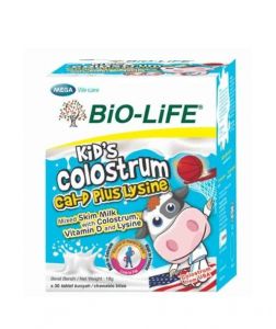 BiO-LiFE KIDS COLOSTRUM CAL-D PLUS LYSINE CHEWABLE BITES (30 PIECES)
