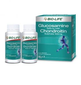 BIO-LIFE GLUCOSAMINE 500MG WITH CHONDROITIN SULPHATE 400MG (90 TABLETS X 2)