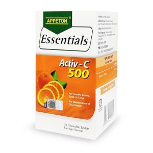 APPETON ESSENTIALS ACTIV-C VITAMIN C 500MG (ORANGE) CHEWABLE (30 TABLETS)