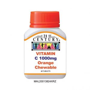 21ST CENTURY VITAMIN C 1000MG ORANGE CHEWABLE (60 TABLETS)