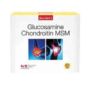KORDELS GLUCOSAMINE CHONDROITIN MSM EFFERVESCENT (15 TABLETS X 4)