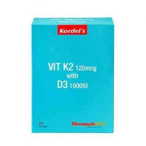 KORDELS VITAMIN K2 120MG+D3 1000IU (60 SOFTGELS)