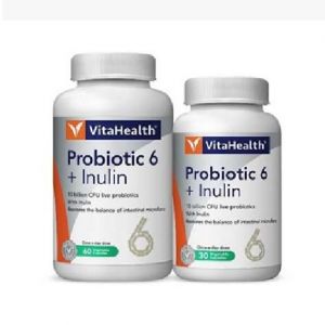 VITAHEALTH PROBIOTIC 6 + INULIN (60 VEGECAPS + 30 VEGECAPS)