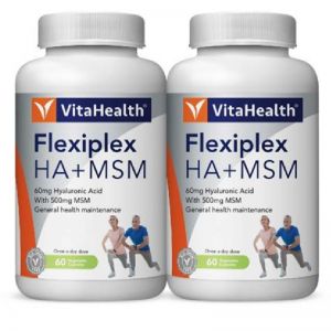 VITAHEALTH FLEXIPLEX HYALURONIC ACID 60MG +MSM 500MG (60 VEGETABLE CAPSULES X 2)