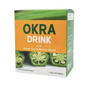 OKRA DRINK WITH GREEN TEA PLUS BARLEY GREEN 3G (30 SACHETS)