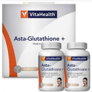 VITAHEALTH ASTA GLUTATHIONE PLUS (30 VEGETABLE CAPSULES X 2)
