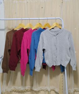 Cardigan cable rajut