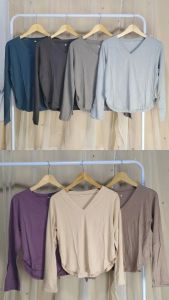 Kaos v neck lengan panjang