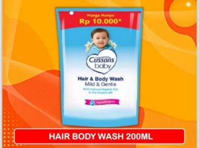 Cussons Baby Hair Body Wash 200ml Ref