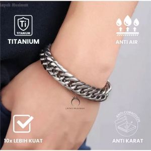 Gelang titanium pria